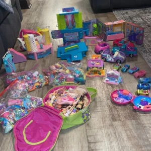 HUGE Vintage Polly Pocket Lot – Dolls, Play Sets, Clothing, Shoes, Accessories & Cars